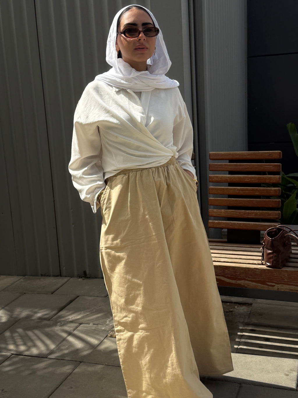 Gabardine skirt